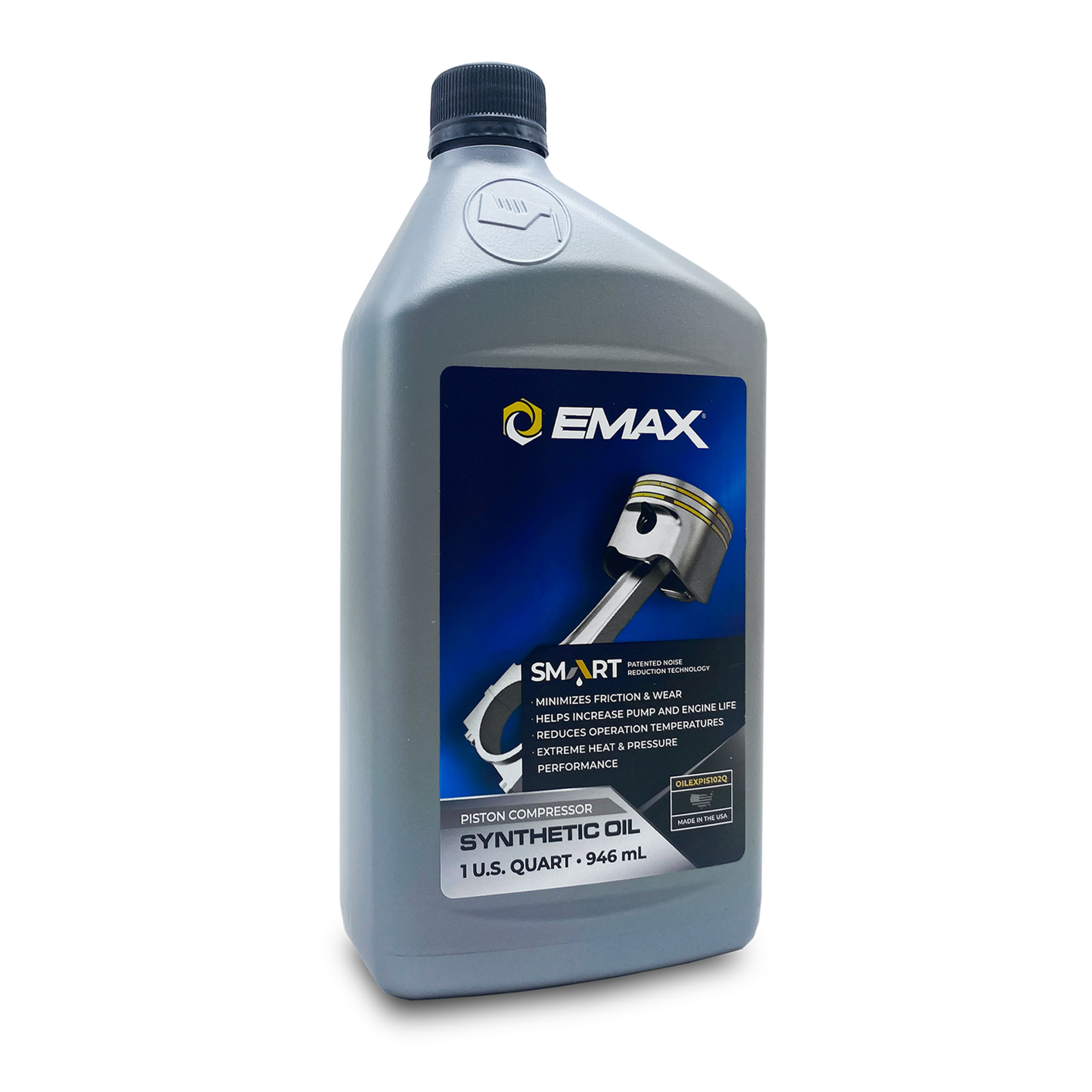 EMAX Smart Oil - Piston Compressor Synthetic - Quart, Model # OILEXPIS102Q